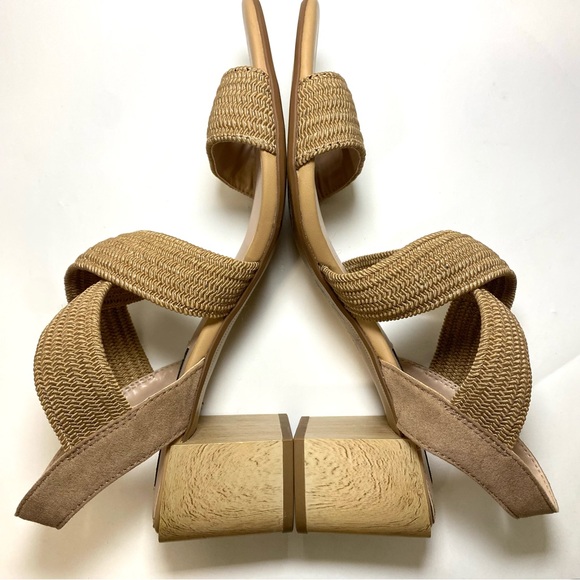 Steven by Steve Madden‎ Radar Woven Crisscross Slingback Sandals Tan Women's 10 - Picture 6 of 8